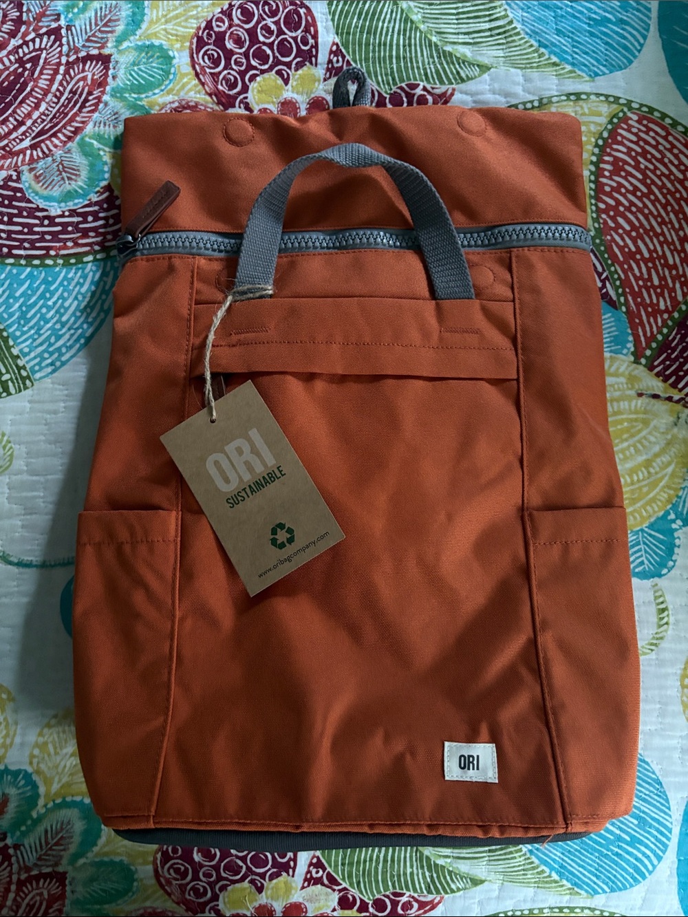 ORI Sustainable Rust Orange Backpack